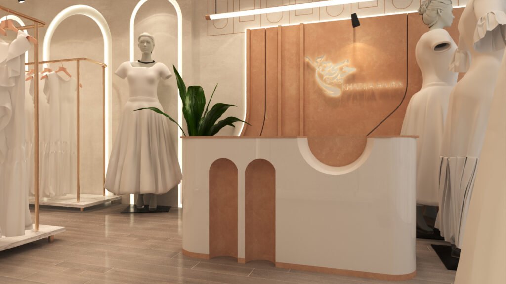 Khadija Hajra Boutique (Taana Baana) - Interior Design by Archi Cubes Best Architects in Lahore