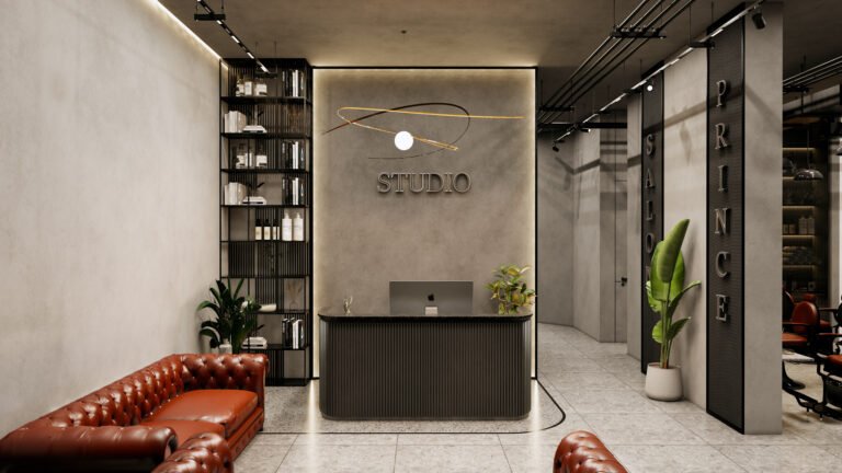 Prince Men's Salon - Interior Design by Archi Cubes Best Architects in Lahore