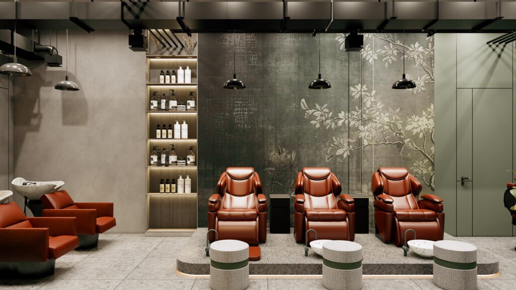 Prince Men's Salon - Interior Design by Archi Cubes Best Architects in Lahore