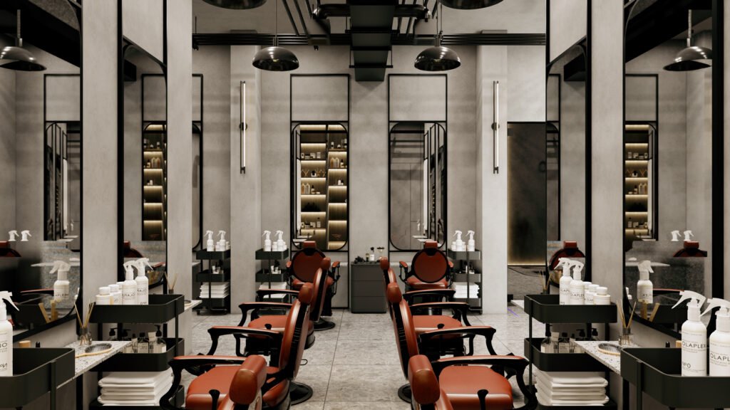 Prince Men's Salon - Interior Design by Archi Cubes Best Architects in Lahore