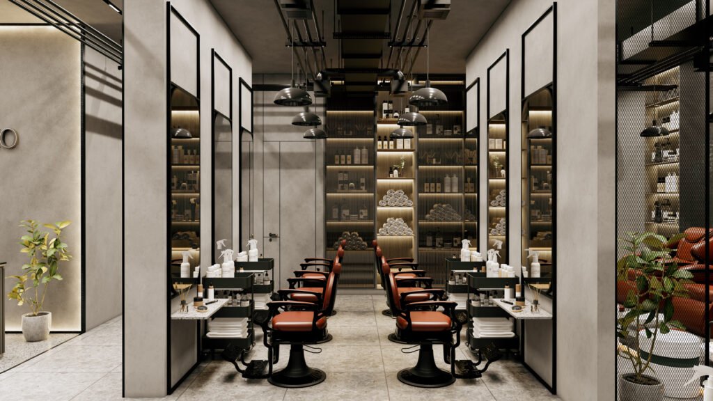 Prince Men's Salon - Interior Design by Archi Cubes Best Architects in Lahore