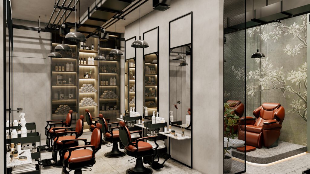 Prince Men's Salon - Interior Design by Archi Cubes Best Architects in Lahore